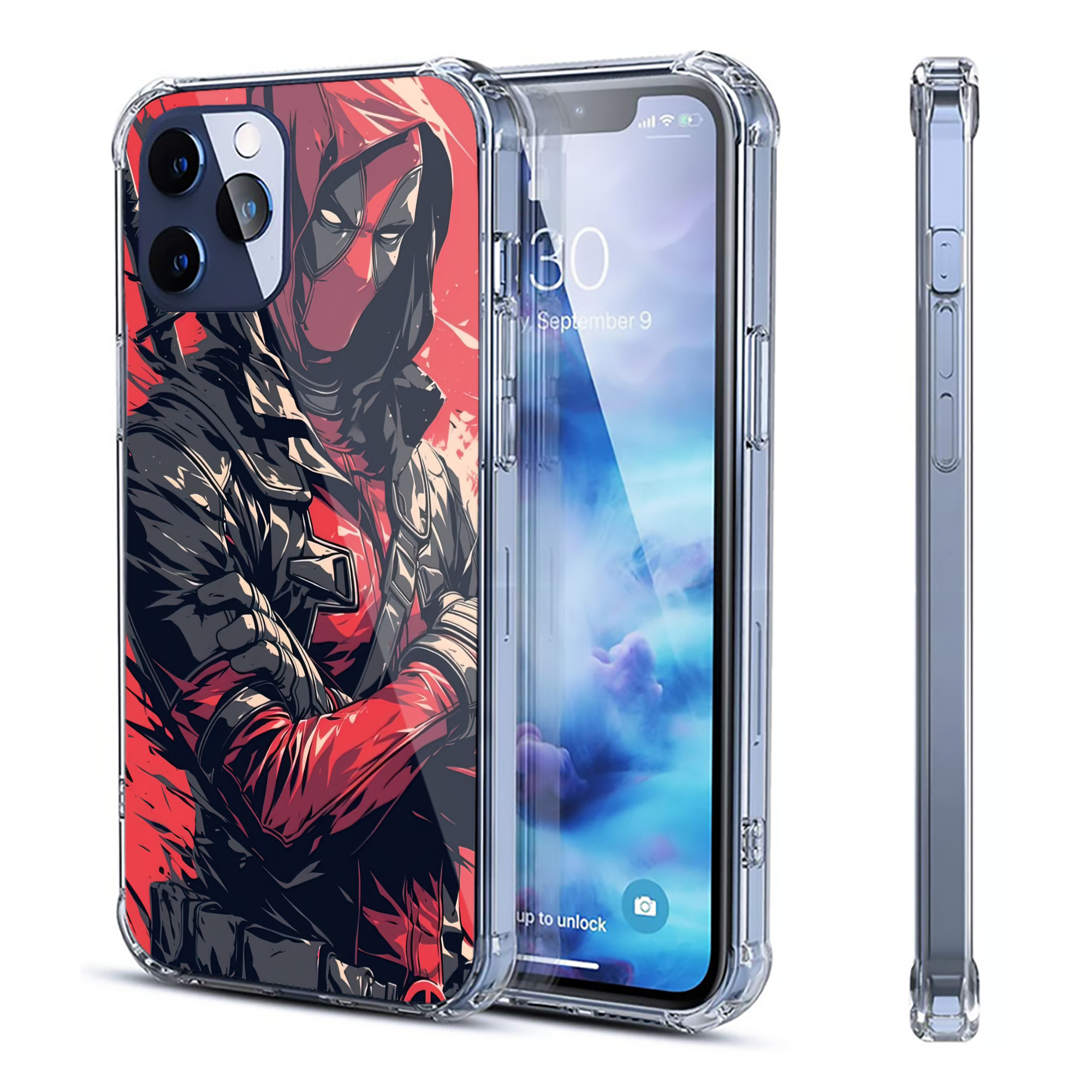 （画像用） Deadpool デッドプール 【iPhone 12シリーズ対応】透明スマホケース（クリアソフトケース）